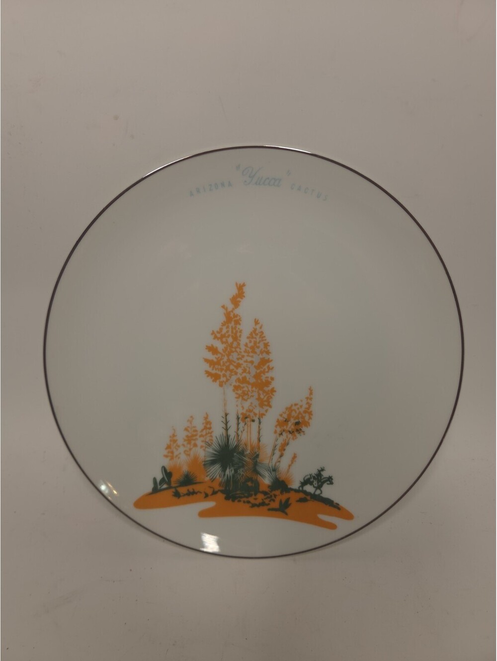 Vintage Blakely Oil - Arizona Cactus - Yucca - 10" Fine China Dinner Plate